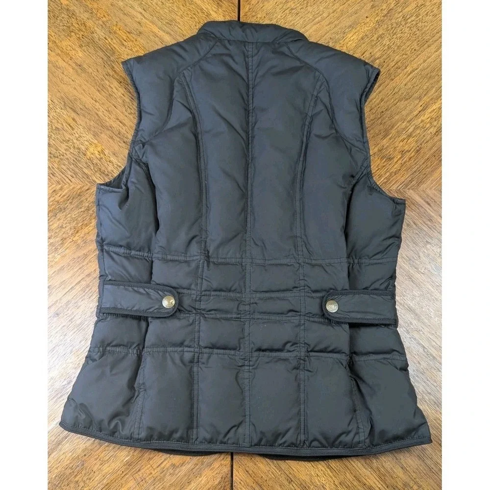 Eddie Bauer Goose Down Quilted Vest Women size Medium-Black